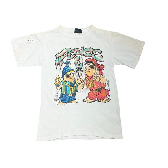 Changes Other - Vintage 90s Flintstones Shirt Fred Barney Peace Out Hip Hop Rap Changes Size L
